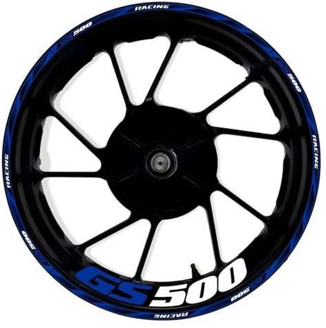 Pegatinas Llantas Moto Calcomanía Reflectante para Llantas De Motocicleta para Suzuki GS500 GS 500 17 Pulgadas Cinta Adhesiva Rayas Pegatinas para Bujes Agua llanta Calcomanía(Color 3)