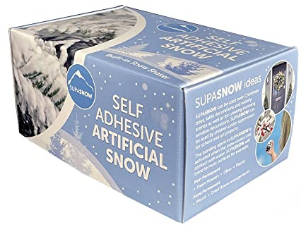 Supa Snow - Self Adhesive Artificial Fake Snow for Christmas Decoration 500g Packaging May Vary