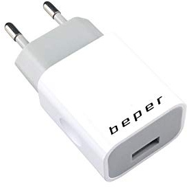 BEPER XUADA001 – Adattatore a Muro USB, Caricatore USB, Alimentatore, Caricabatterie da Muro, Presa EU, Wall USB charger