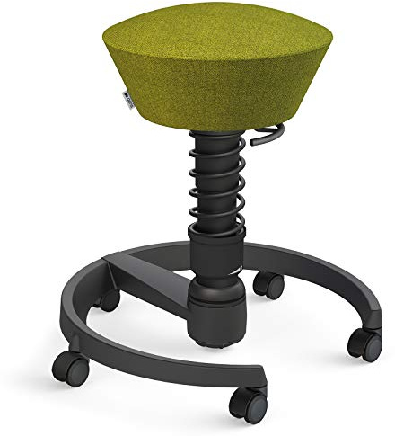 aeris Swopper – Ergonomischer Hocker – Bürohocker höhenverstellbar – Vielseitiger Schreibtischstuhl für einen gesunden Rücken – Bürostuhl mit Rollen, Feder Standard