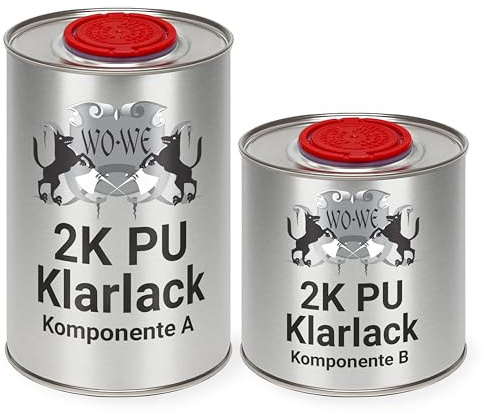 WO-WE 2k PU Klarlack Versiegelung Treppenlack Parkettlack Holzlack farblos - MATT 1,5kg