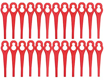 Lot de 100 Lames de Rechange Compatible pour Einhell Coupe-Bordures BG-CT 18 Li, RG-CT 18/1 Li, GE-CT 18 Li, GC-CT 18 / 24Li,Lames Plastique Compatible pour Einhell sans Fil