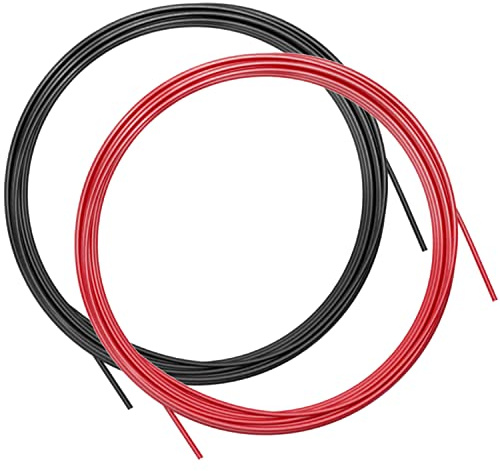 Lot de 2 câbles de rechange pour corde à sauter PrimaFIT Pro Speed - Crossfit, fitness, boxe, fils en acier inoxydable et revêtement en PVC - 3 mm de diamètre, 3 m de long, compatible d'autres marque