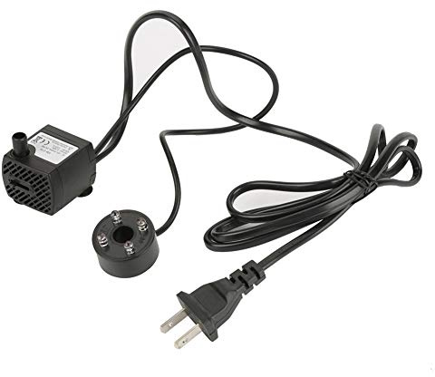 Submersible, Fish Submersible Pump 2W Ultra Quiet with LED Light Fish Pond Aquarium Fountain Mini Adjustable Aquarium Pump(American standard (110V))