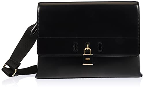 DKNY Women's Palmer Crossbody Bag in Smooth Leather, Black/Gold, One Size