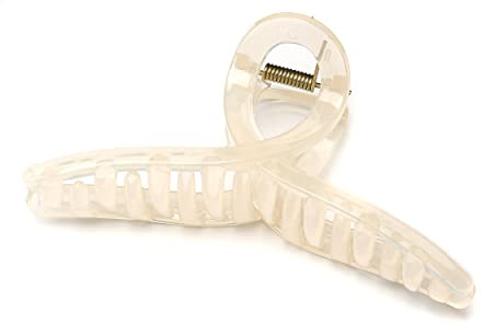 QinGoo Riesen Kreuz Haarklammer Groß Haarspange Damen Haar Clips, Creme