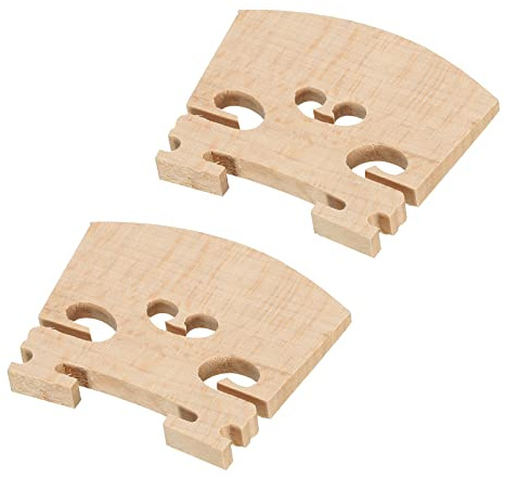 MECCANIXITY 1/4 Violin Bridge Maple Wood Violin Parts for 1/4 Violin, Pack of 2