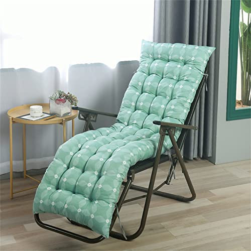 Morbuy Deckchair Auflagen für Gartenliegen, Sonnenliege Kissen Tragbare Garten Innenhof Gepolstertes Bett Relax-Liegestuhl Sitzauflage für Deckchair, Außen,Innen (48x120cm,Hellgrün)