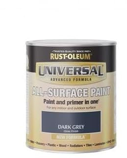 Rust-Oleum Universal All Surface Brush on Paint - Gloss - Dark Grey - 250ml