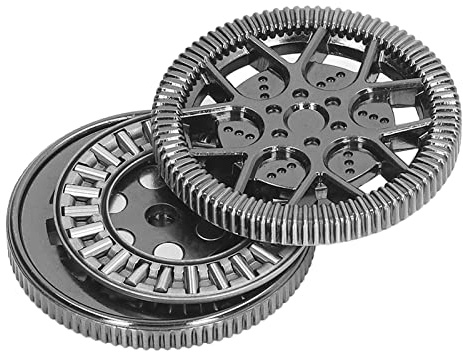 Metal Fidget Toys Fidget Slider Haptic Coin, Ångest Stress Relief Push Slider Toy for Office (Silver svart)