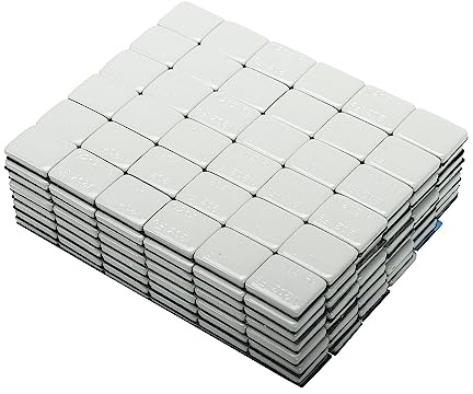 smileracing 9 Lb. Box Wheel Weights- 0.5oz, Grey, 1/2 Oz. Stick On Adhesive Tape, Stick on Wheel Weights for Cars, Trucks, SUVs, Motorcycles, (288pcs,144oz, 1 Box)