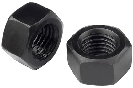 ORANXIN Sechskantmuttern Edelstahl 304 Schwarz Verzinkung Maschinenschrauben Verriegeln Muttern Schraubverschlüsse Vollständiger Thread Metrik M16 (4 Pcs)