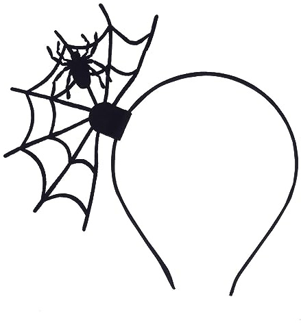 WLLHYF Halloween Spinnennetz Haarreif Schwarz Stirnband Party Kopfschmuck Requisiten für Frauen Mädchen Halloween Karneval Fasching Motto Cosplay Kopfbedeckung Kostüm Party Headwear Accessoire