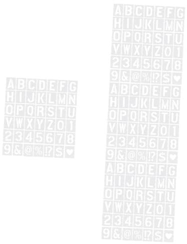 Operitacx 168stücke Teiliges Wiederverwendbare Kunststoff-schablonen Für Wandgestaltung Buchstaben Und Zahlen Spraymalerei Vorlagen Für -projekte Möbeln Und Wänden