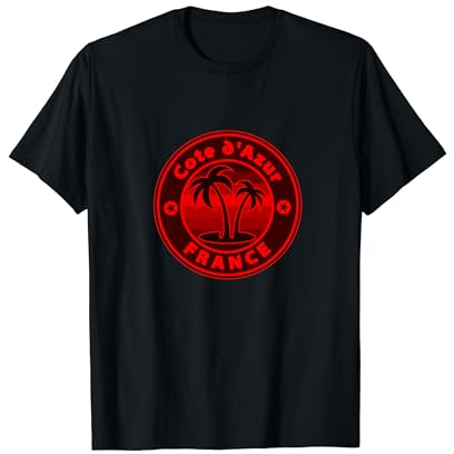 Cote d'Azur Frankreich Strand Palme Urlaub Surfer Fun Sonne T-Shirt
