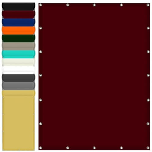 Vela Ombreggiante 4 x 6 m Impermeabile Tenda da Sole per Esterno con Occhielli Protezione Raggi UV HDPE Tenda da Sole per Esterno Giardino Terrazza, Weinrot