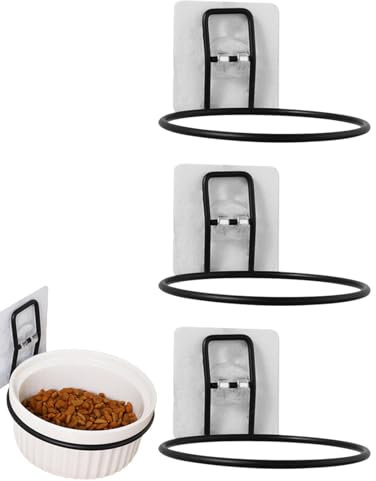 Futternapfhalter für Katzen, erhöhter Futternapf, Wandmontage, starker, stabiler Futternapf, 3 Sets, Wassernapfständer für kleine und mittelgroße Hunde und Katzen