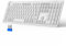 TECKNET Wireless Keyboard, Rechargeable 2.4GHz USB Bluetooth Keyboard for 4 Multi Devices, Ultra Slim Full Size UK Layout Keyboards for Computer, Laptop, Tablet, Smart TV, Phone (White)