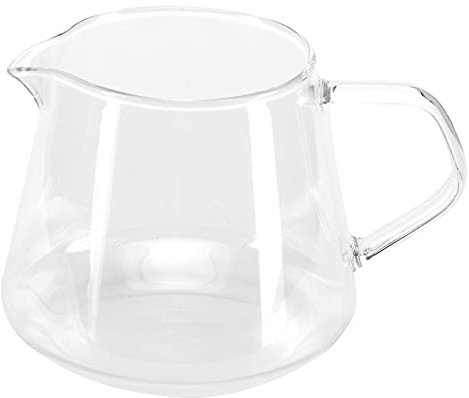 FLEXMAN Jarra para Servir Té con Leche, Té Antiescaldado, Jarra para Servir Té con Leche de Vidrio Transparente, Taza para Crema, Taza de Vidrio Transparente Fuerte con Asa (650ml)