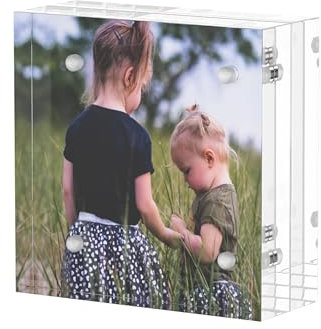 Sezanrpt Mini cadre photo en acrylique - 5 x 5 cm - Pour photos de 5 x 5 cm - Transparent - Affichage des tickets - Petits supports