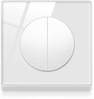 Interruptor de control, interruptor de luz, 1 unidad, 1 unidad, 3 vías/2 unidades, 3 vías, interruptor de botón basculante de tres controles, panel de interruptor blanco, panel de vidrio templado, int