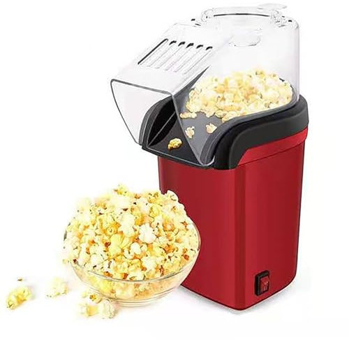 Machine À Pop-corn À Air Chaud, Machine À Pop-corn Électrique Avec Tasse À Mesurer Et Couvercle Supérieur, Puissance Élevée De 1200 W Et Sans Huile Saine, Opération À Une Touche, Pour Les Fêtes