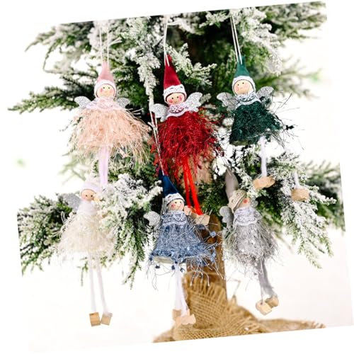 MUSISALY Einzigartige Weihnachtsdekoration Für Mädchen 6 Stück Weihnachtsfeier Hängepuppen Heimanhänger Basteln Kinder Feiertagspuppen Stilvolle