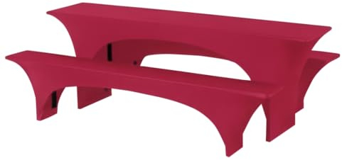Gastro Uzal Festzeltgarniturhussen Bierzeltgarniturhussen Zürich Stretch (Bordeaux, 220 x 50 x 70 cm)