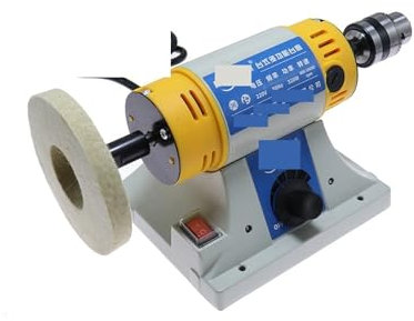 HPHPH Macchina da Taglio for lucidatura e molatura da Tavolo 320W for la Lavorazione del Legno Fai da Te Motore for tornio da banco for Gioielli in Giada, Macchina per Lucidare e Rifinire Gioielli
