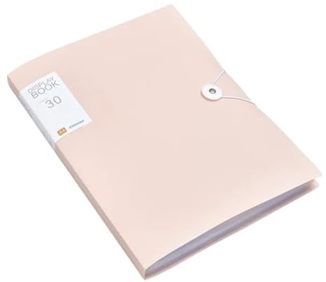 FUHAI-666 A4-Aktenordner 30/60 Seiten, transparentes Einlagepapier, A4-Aktenordner, Sichtbuch, Dokumenten-Organizer, Tasche, Büro, Schulbedarf, Schreibwaren Ordner-Organizer(Light Pink 30 Pages)