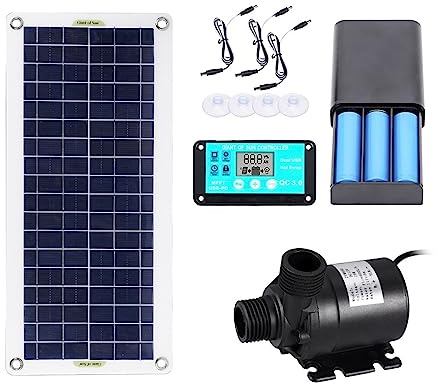 Bomba de Agua Solar, Bomba de agua Solar de 50W, Panel Solar sin escobillas, Kit de piscina de agua for peces, decoración de jardín de 12V, fuente alimentada por piscina, estanque, acuario para estanq