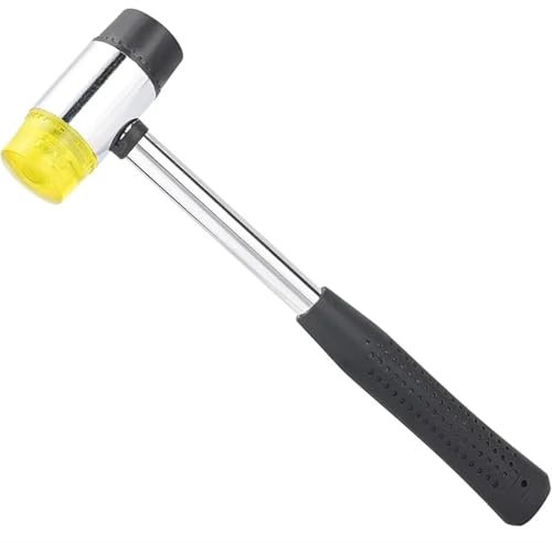LUYSGBXR Martillo 2 mazos de Goma de 30 mm, Martillo Blando de Doble Cara con Mango de Goma Suave Antideslizante for joyería, artesanías de Cuero y Madera