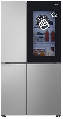 LG GSVV80PYLL Frigorífico americano, 655 litros, No Frost, Plateado, Clase Energética E