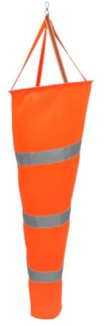 TOYANDONA Manga de Viento de Tela Oxford Tiras Fluorescentes Reflectantes para Actividades al Aire Libre y Decoración de Jardín en Color Naranja