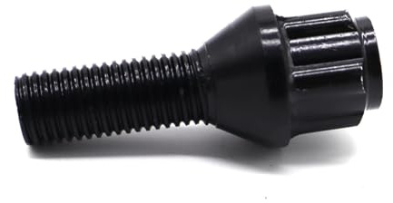 Bulloni Antifurto Per Ruote,Bulloni Ruota 4 bulloni di bloccaggio Uso adatto per cerchi in lega Uso adatto per auto, dadi, neri M12x1,5, 17 mm, conici esagonali, Uso adatto per BMW Serie 1, 3, 5, 6, 7