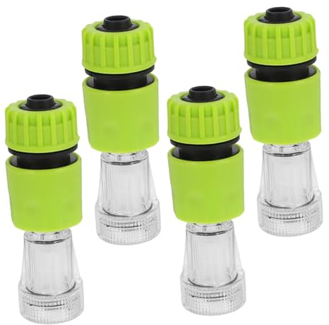 WEKADRIN 4pcs Pressure Washer Quick Connect Adapter with Transparent Filter Housing Portable Car Wash Hose Connector for Outdoor Cleaning Easy Installation and Impurity Filtration