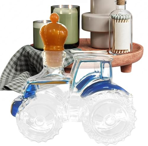 EUBEISAQI Decantadores para alcohol, contenedor para decoración del hogar, decantador de vidrio vacío para coche, botella de licor, para decoración del hogar, vino bourbon, vodka, brandy, oficina, bar