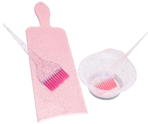 VALICLUD Kit de Cuenco y Pincel para Teñir el Cabello Fácil de Usar, Material Pp Resistente, Diseño Cepillo y Peine para Uso en Casa y Tintes Profesionales