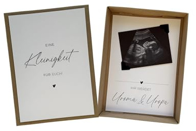 Schwangerschaft verkünden | Ihr werdet Oma & Opa, Du wirst Oma/Opa, Wir bekommen ein Baby | Geschenkbox Schwangerschaftsverkündung (Ihr werdet Uroma & Uropa, Herz)