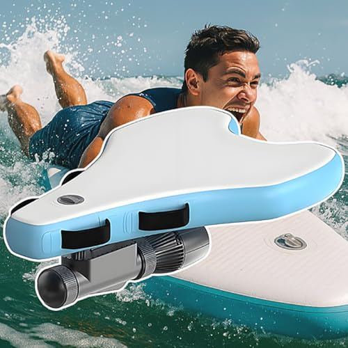 Tabla de surf eléctrica con motor de 500 W, tabla de bodyboard inflable con batería de 10.000 mAh para 40-130 minutos de uso, modo dual para principiantes y profesionales, resistente al agua salada y