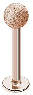 Treuheld® | Labret Piercing | Stahl | Roségold | Diamant Optik