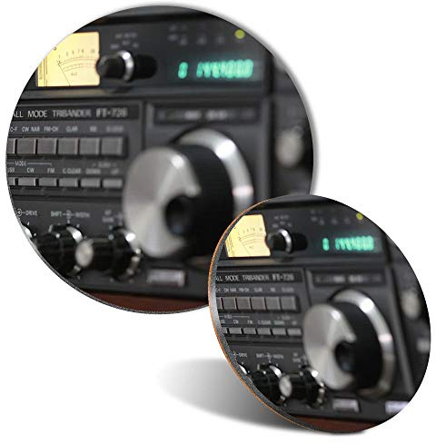 Mouse Mat & Coaster Set - Amateur Radio Station 20 cm & 9 cm for Computer & Laptop, Office, Non-slip Base #44076