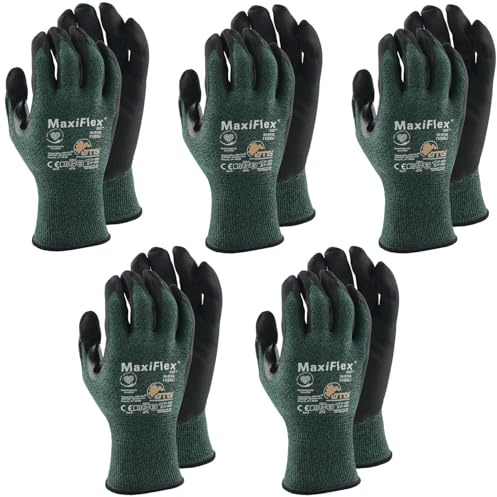 ATG Schnittschutzhandschuhe ATG Maxiflex Cut Handschuhe Größe 11, schnitthemennde Arbeitshandschuhe XXL - 5 Paar