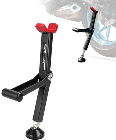 Soporte de elevación de rueda trasera y delantera para motocicleta, fácil y portátil, segunda generación para la mayoría de ruedas de motocicleta