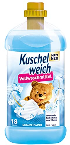 Kuschelweich Detersivo completo vento estivo (20 WL) – Detersivo liquido per 20 lavaggi – Detersivo liquido altamente efficace per bucato bianco