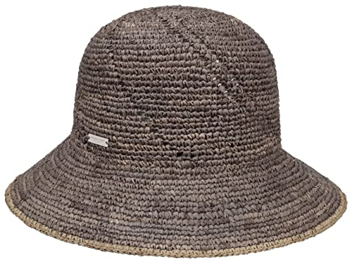 Seeberger Eliza Raffiaglocke Strohhut Raffiastrohhut Raffiahut Damenhut Sommerhut Sonnenhut (One Size - Hellbraun)