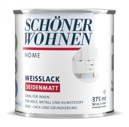 Schöner Wohnen Kollektion Home Weißlack 375 ml seidenmatt Acryl-Lack