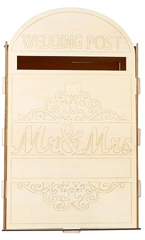 Post Box, Wall Mounted Letterbox, Letter Boxletterbox Wedding Mailbox Exquisite Card Box For Wedding Wooden Boxes Mailbox Container Boxes Holder Box Adornment Cards Container mailbox ( Color : B )