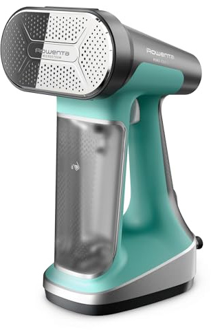 Rowenta Pure Force 2in1 Steamer & Iron: Powerful 1875 Watts, Vertical Steaming & Horizontal Ironing, Auto-off, XL Tank Capacity (7.1 Oz), Green Clothes Steamer DR8822