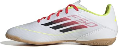 adidas Unisex F50 Club Football Boots Indoor, FTWR White/core Black/solar Yellow, 41 1/3 EU